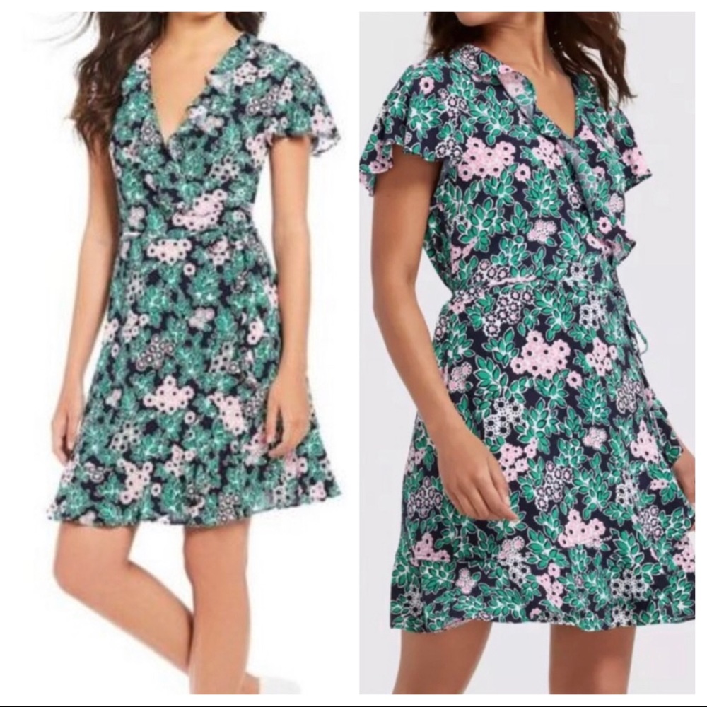 Draper James Green Floral Midi Dress